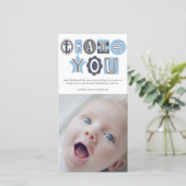 Cartes photos de typographie de garçons de bleus (Debout devant)