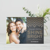 Cartes photos de vacances brillants - Or (Debout devant)