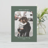 Cartes photos de vacances de Noël simples et propr (Debout devant)