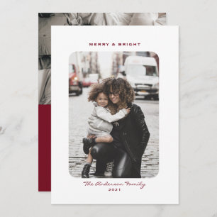 Cartes photos de vacances de Noël simples et propr