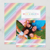 Cartes photos de vacances lumineux et colorés (Devant / Derrière)