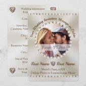 Cartes photos d'invitation de mariage, étonnant, (Devant / Derrière)