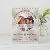 Cartes photos d'invitation de mariage, étonnant, (Debout devant)