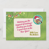 Cartes photos Festive Flamant rose Noël (Dos)