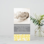 Cartes photos gris de baby shower de Merci de (Debout devant)