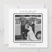 Cartes photos Mariages carré Merci (Dos)