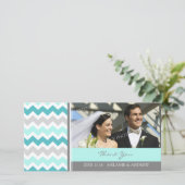 Cartes photos Mariages du Merci gris turquoise (Debout devant)