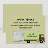 Cartes photos modernes de Green Moving Faire-part (Devant / Derrière)