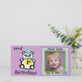 Cartes photos personnalisés 1er anniversaire (Debout devant)