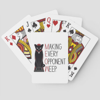 Cartes Pièce de jeu d'échecs Chat Noir avec Texte