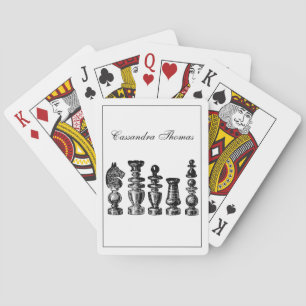 Cartes Pièces de jeu d'échecs Art vintage