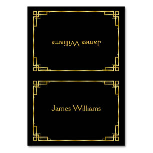 Cartes Pièces Décorées Sur Mesure, Noir Et Or