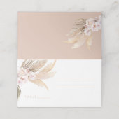 Cartes Place Pampas herbe boho (Extérieur déplié)