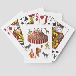 Cartes Plateau de carte de jeu de cirque