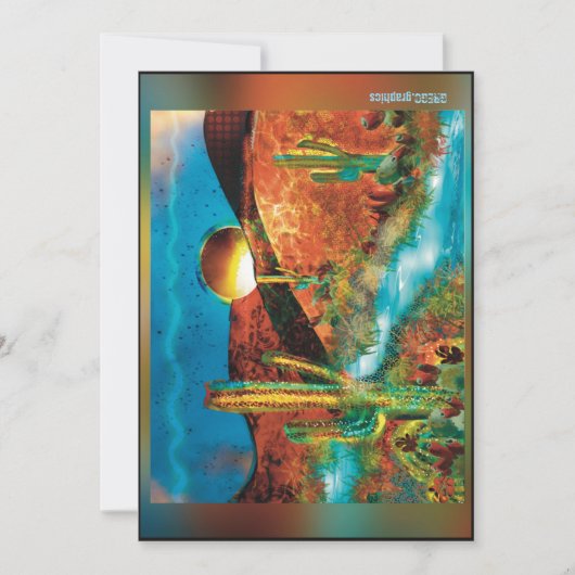 Cartes plates 5x7 Caynons colorés eaux calmes (Devant)