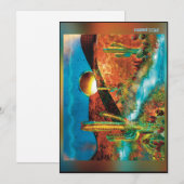 Cartes plates 5x7 Caynons colorés eaux calmes (Devant / Derrière)