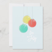 Cartes plates à boules de Noël (Devant)