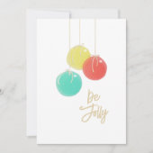 Cartes plates à boules de Noël (Devant)