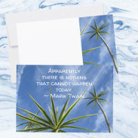 Cartes plates avec citation de Mark Twain sur les
