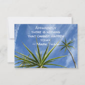 Cartes plates avec citation de Mark Twain sur les (Devant)