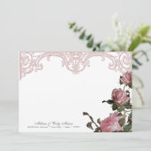 Cartes plates avec note de remerciement - Trellis  (Debout devant)