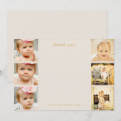 Cartes Plates Cadres Photo Naturelles Merci bébé 6 (Devant / Derrière)