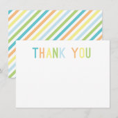 Cartes plates de Merci coloré d'acclamation (Devant / Derrière)