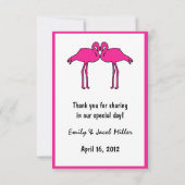 Cartes plates de Merci de photo de Flamant rose (Dos)