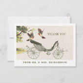 Cartes plates de Merci Mariage vintage (Devant)