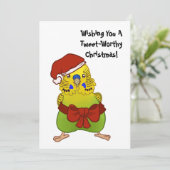 Cartes plates de Noël Bougie en poche enroulée (Debout devant)