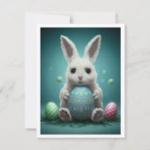 Cartes plates de Pâques avec lapin graphique (Dos)