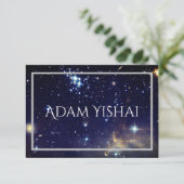 Cartes plates de remerciement Galaxies (Debout devant)