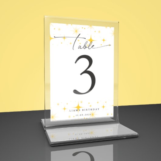 Cartes plates de tableau d'anniversaire jaune étin