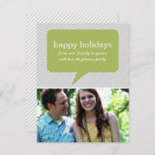 Cartes plates de vacances à bulles vertes et à ray (Devant / Derrière)