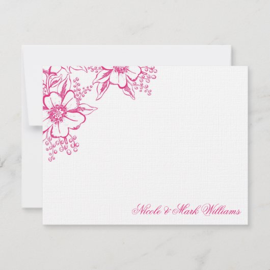 Cartes plates faites sur commande florales (Devant)