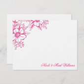 Cartes plates faites sur commande florales (Devant / Derrière)