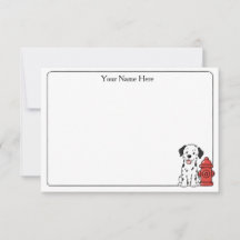 Cartes plates illustrées de Chiens Mignons & Borne