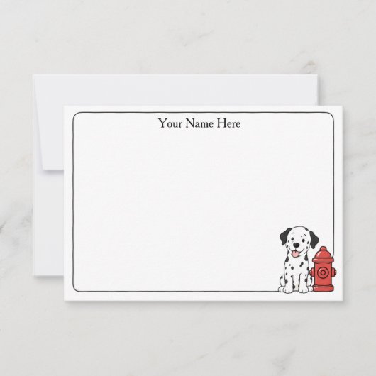 Cartes plates illustrées de Chiens Mignons & Borne (Devant)