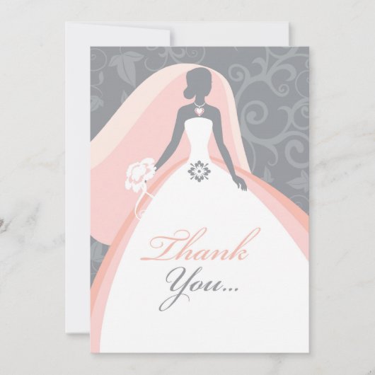 Cartes plates Merci Fête des mariées (Devant)