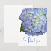 Cartes plates merci fleurs bleues (Devant / Derrière)