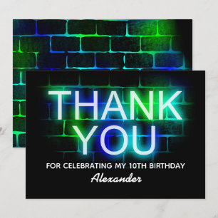 Cartes plates Neon Merci