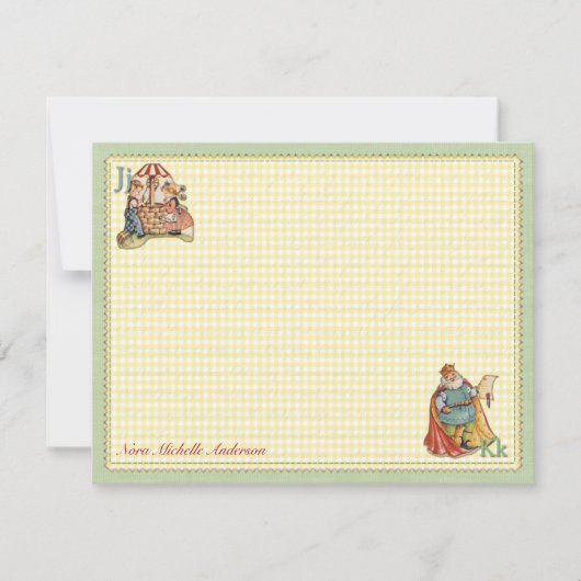 Cartes plates personnalisées avec comptine enfanti (Devant)