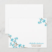 Cartes plates personnalisées Fleurs de cerisier dé (Devant / Derrière)