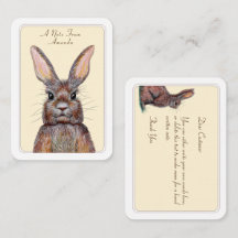 Cartes plates personnalisées Lapins Sauvages