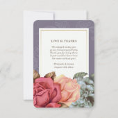 Cartes plates pour l'anniversaire du Mariage Merci (Devant)