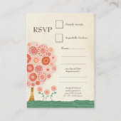 Cartes plates RSVP Mariage Tangerine Dream Tree (Dos)