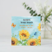 CARTES PLATS D'INVITATION À UNE NOCE DE TOURNESOL (Debout devant)