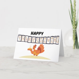 Cartes pliées bons thanksgivings
