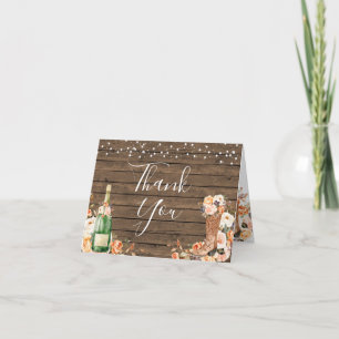 Cartes pliées Country Western Boots et Bubbly