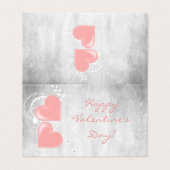 Cartes pliées de coeur rose Valentine (Outside Unfolded)